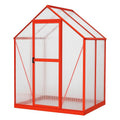Serre de Jardin en Aluminium Rouge avec Polycarbonate - 2026