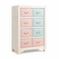 Commode en bois avec tiroirs multicolores rose et bleu - 2026