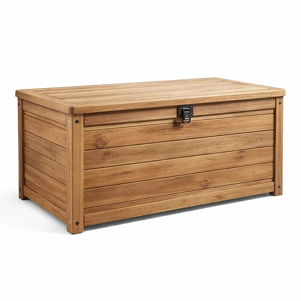 Coffre de rangement extérieur en bois teck - 2026
