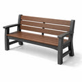 Banc de jardin en bois composite brun et noir - 2026