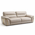Canapé 3 places en cuir véritable beige - 2026