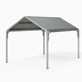 Carport en métal gris avec toit ondulé - 2026