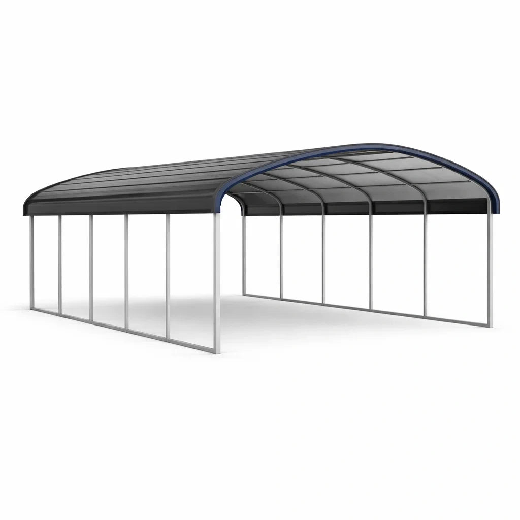 Abri voiture en polycarbonate et aluminium 600x300x260 cm - 2026