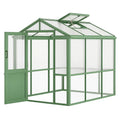 Serre de Jardin en Aluminium Vert avec Panneaux Polycarbonate 250x190x195 cm - 2026