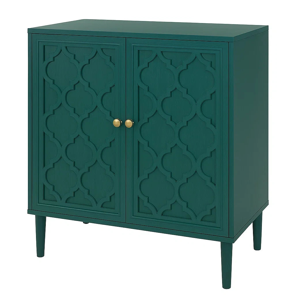Buffet en bois mdf avec deux portes vert - 2026