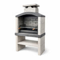 Barbecue extérieur en béton gris avec grille en acier inoxydable - 2026