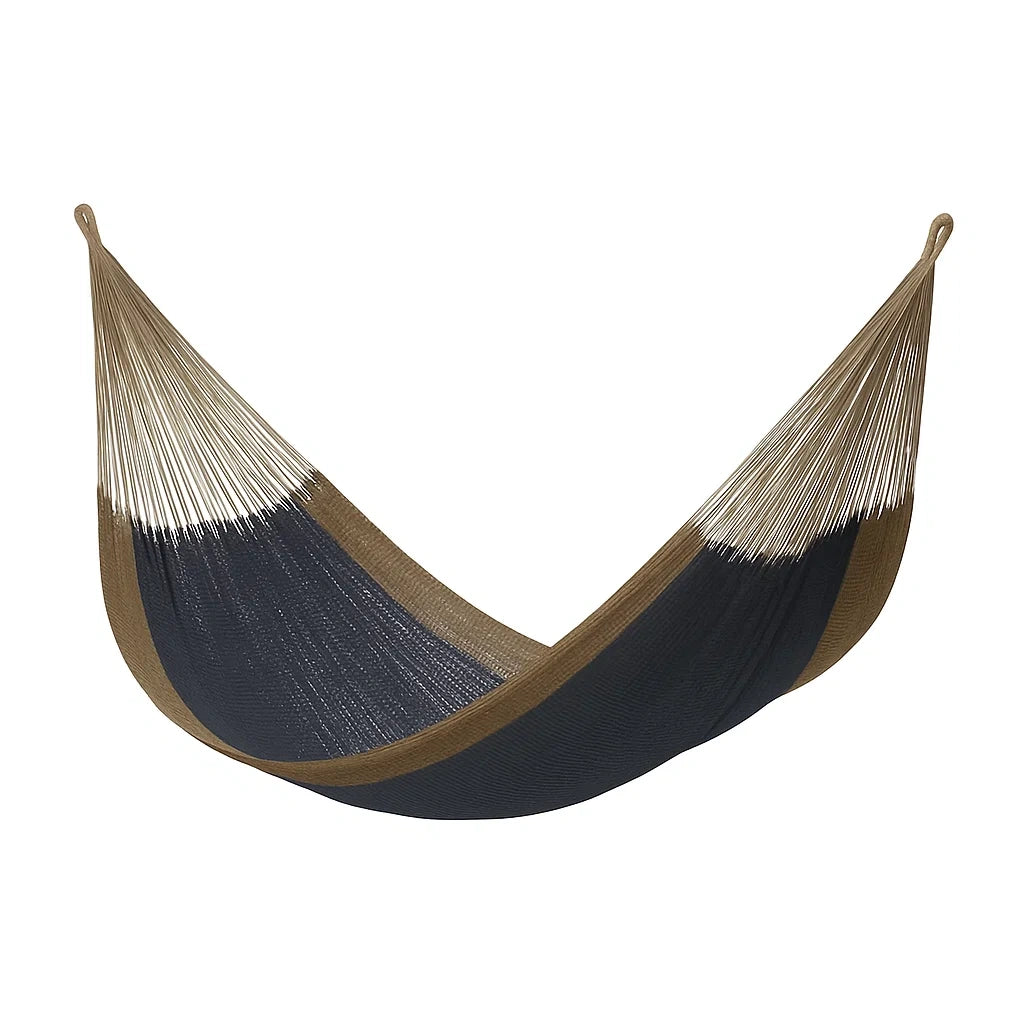 Hamac en acrylique et nylon gris foncé et marron - 2026