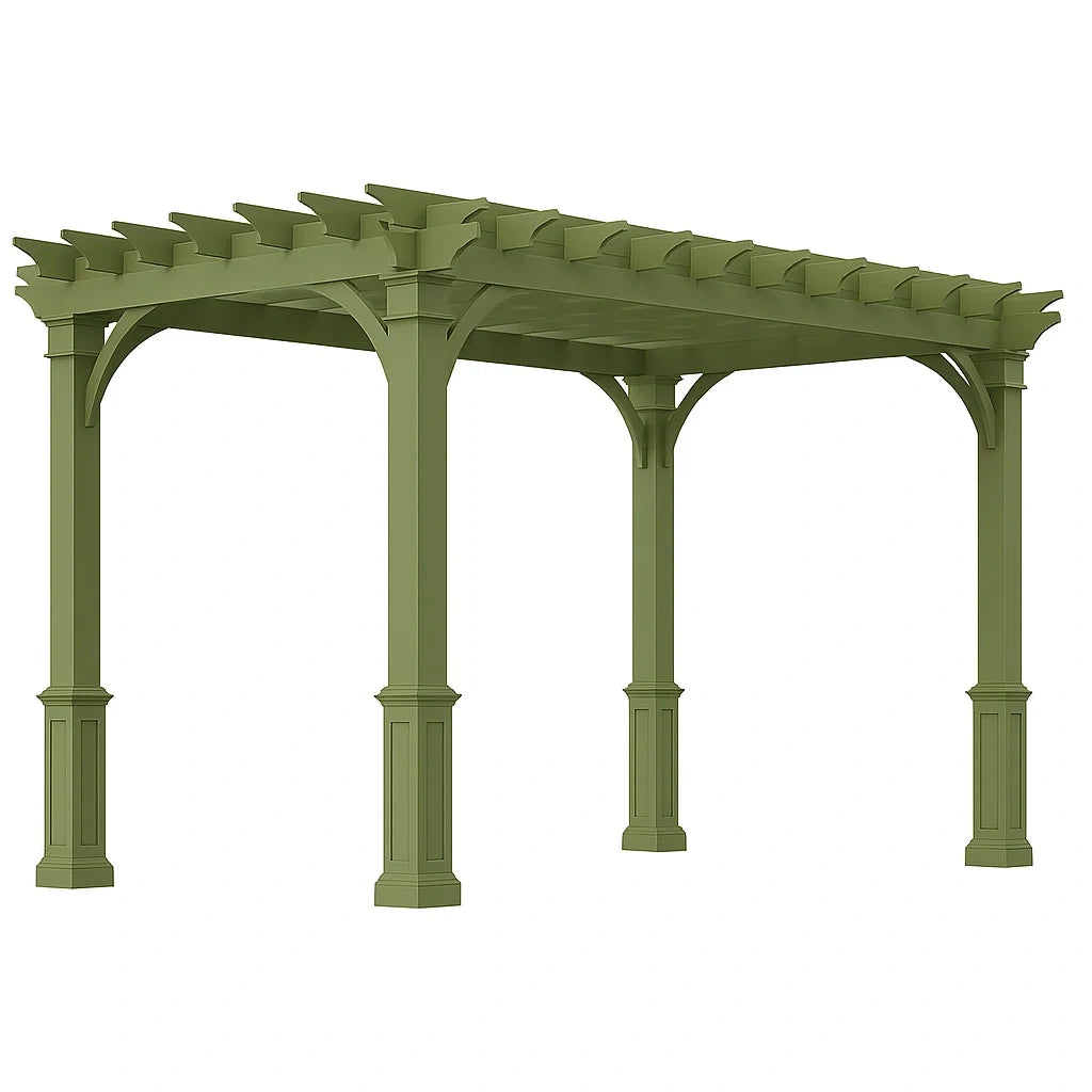 Pergola en bois composite vert 300x400x260 cm - 2026