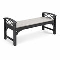 Banc en métal et composite noir et gris - 2026