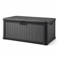 Coffre de rangement extérieur en plastique anthracite 117 x 45 x 56 cm - 2026