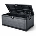 Coffre de rangement de jardin en polypropylène gris avec verrouillage 120x60x50 cm - 2026