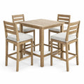 Ensemble de bar en bois avec table haute et 4 chaises - 2026
