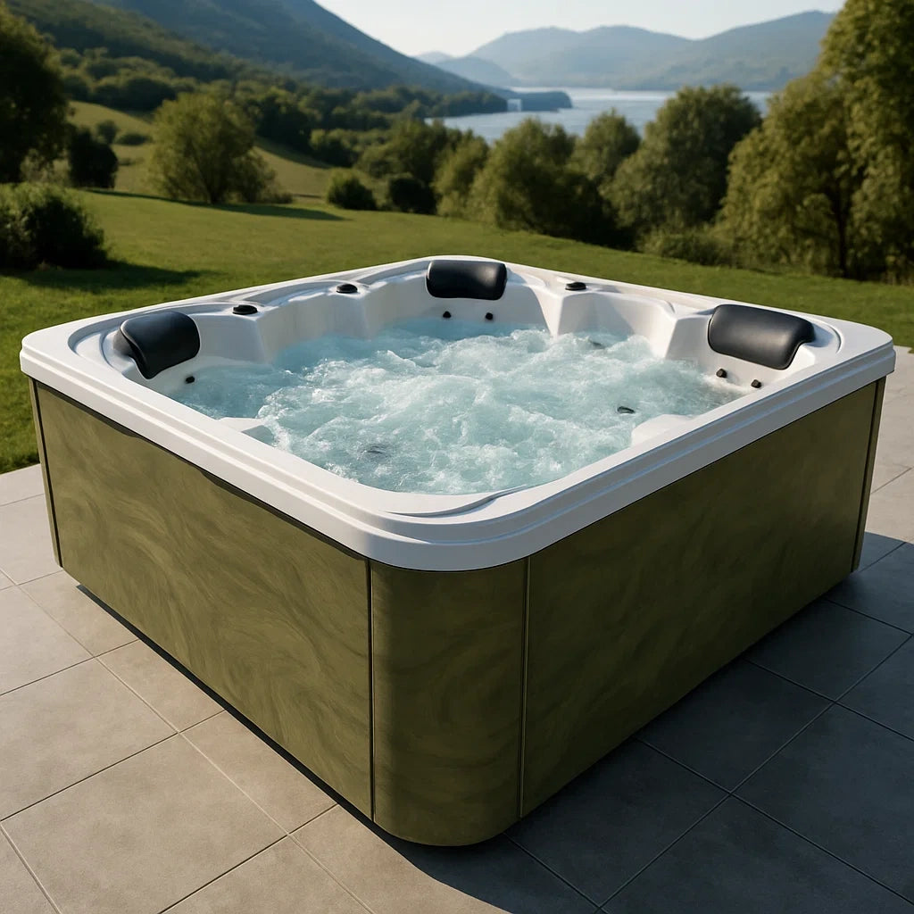Spa jacuzzi extérieur 6 places 220x220x95 cm acrylique blanc - 2026