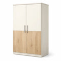 Armoire 2 portes en bois et métal blanc et chêne 80x40x160 cm - 2026