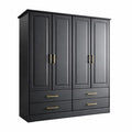 Armoire en Bois avec Poignées en Métal Noir - 2026