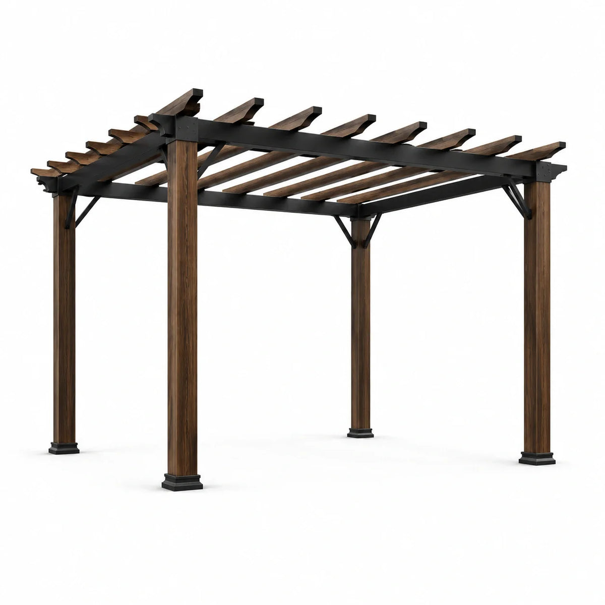 Pergola en bois d'eucalyptus et acier 3x4 m - 2026