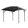 Abri voiture aluminium gris polycarbonate - 2026
