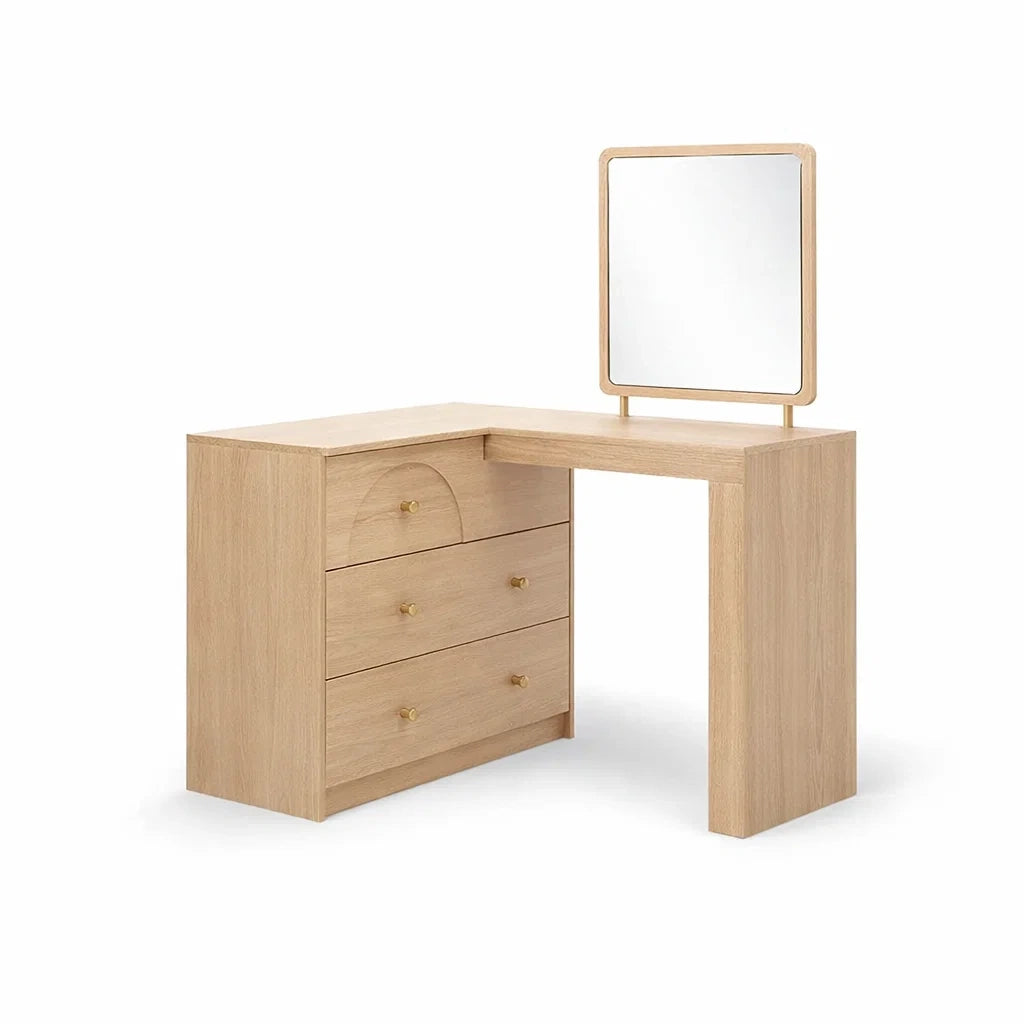 Coiffeuse en mdf avec miroir et tiroirs - 2026