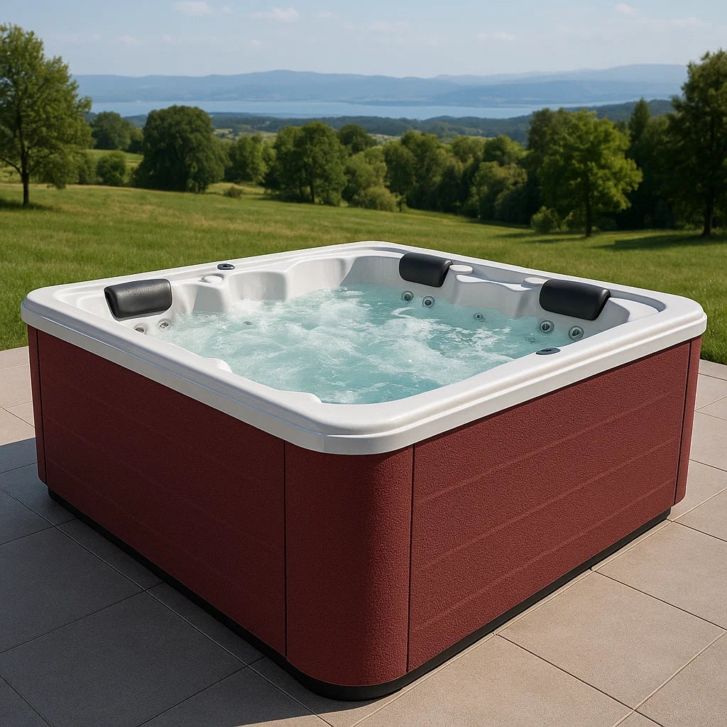 Spa extérieur 4 places en Acrylique Rouge et Blanc - 2026