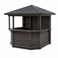 Kiosque bar de jardin en bois composite et acier galvanisé - 2026