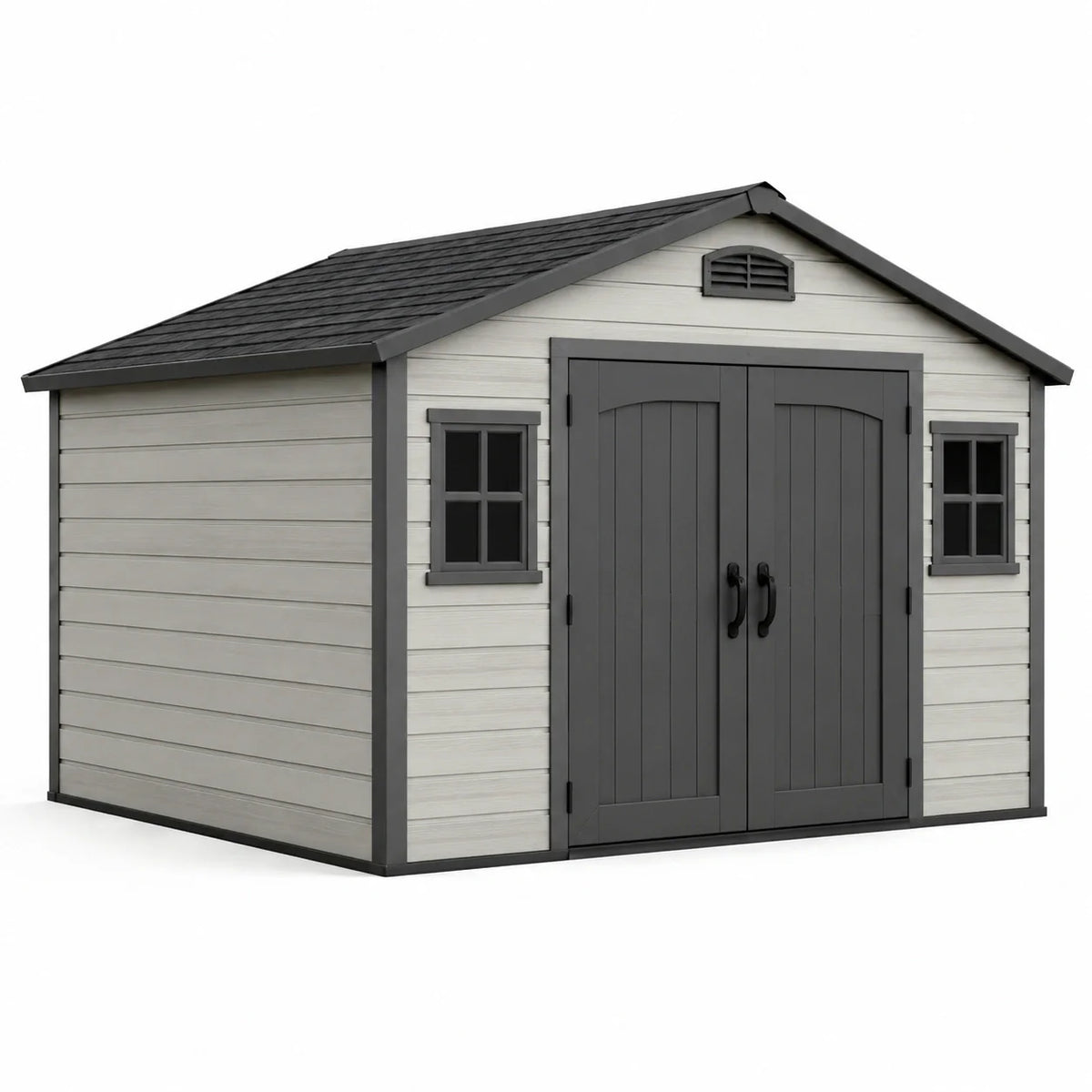 Abri de jardin en plastique gris anthracite et blanc 350 cm x 229 cm x 254 cm - 2026