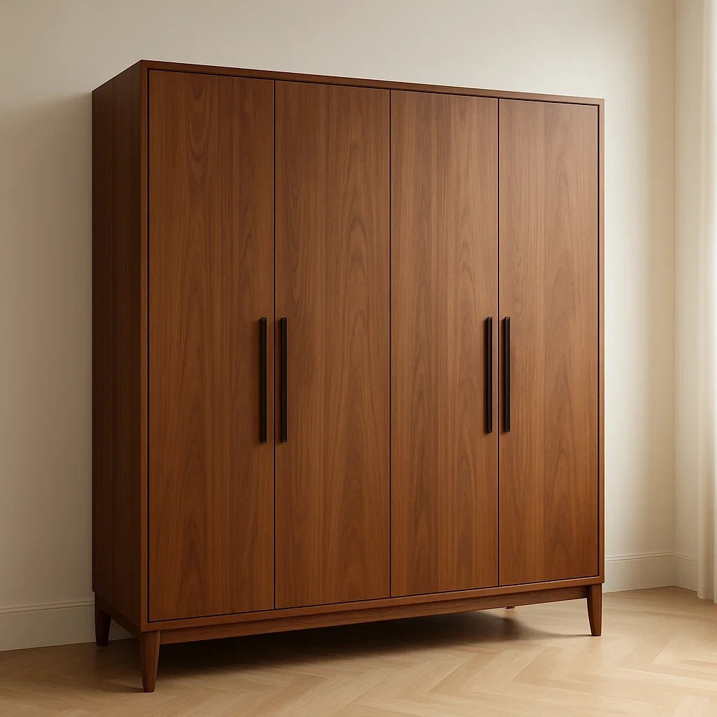 Armoires et penderies armoire en bois de noyer 4 portes 200x180x60 cm marron - 2026