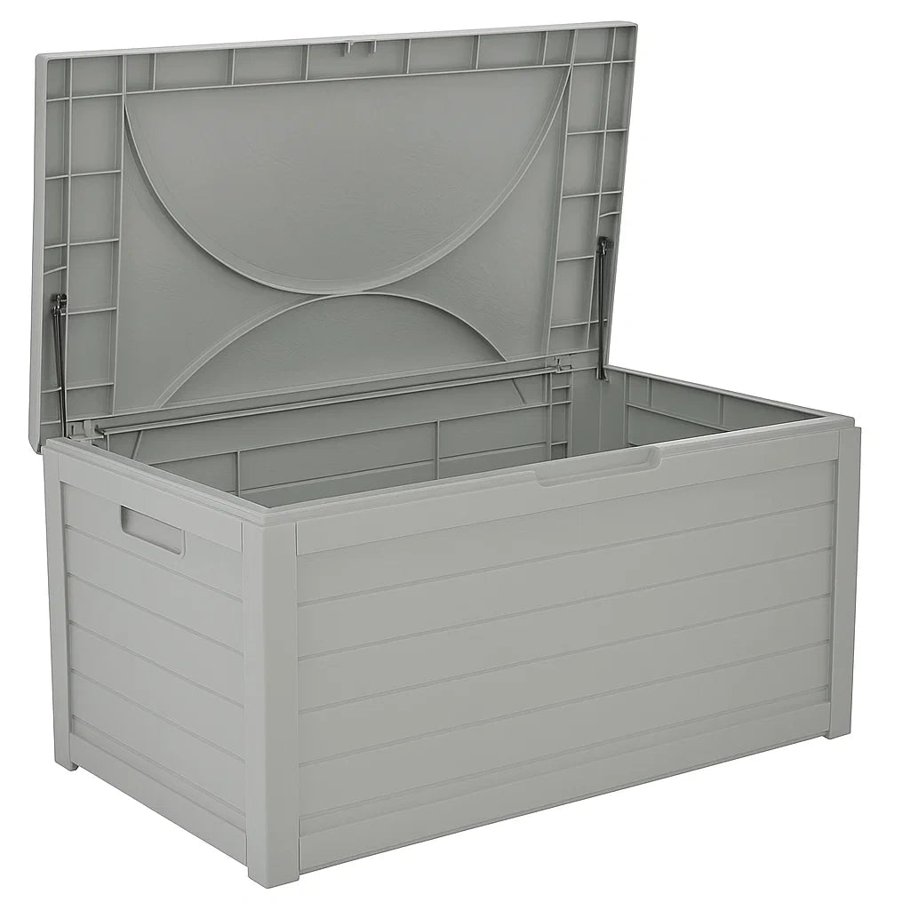 Coffre de rangement en plastique gris 117x45x56 cm - 2026