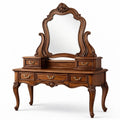 Coiffeuse en bois de chêne avec miroir sculpté - 2026