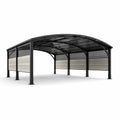 Abri pour voiture aluminium noir polycarbonate 500x300x250 cm - 2026