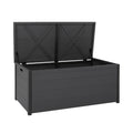 Coffre de rangement en plastique gris foncé 120x45x60 cm - 2026