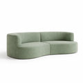 Canapé Arrondi en Tissu Vert - 2026