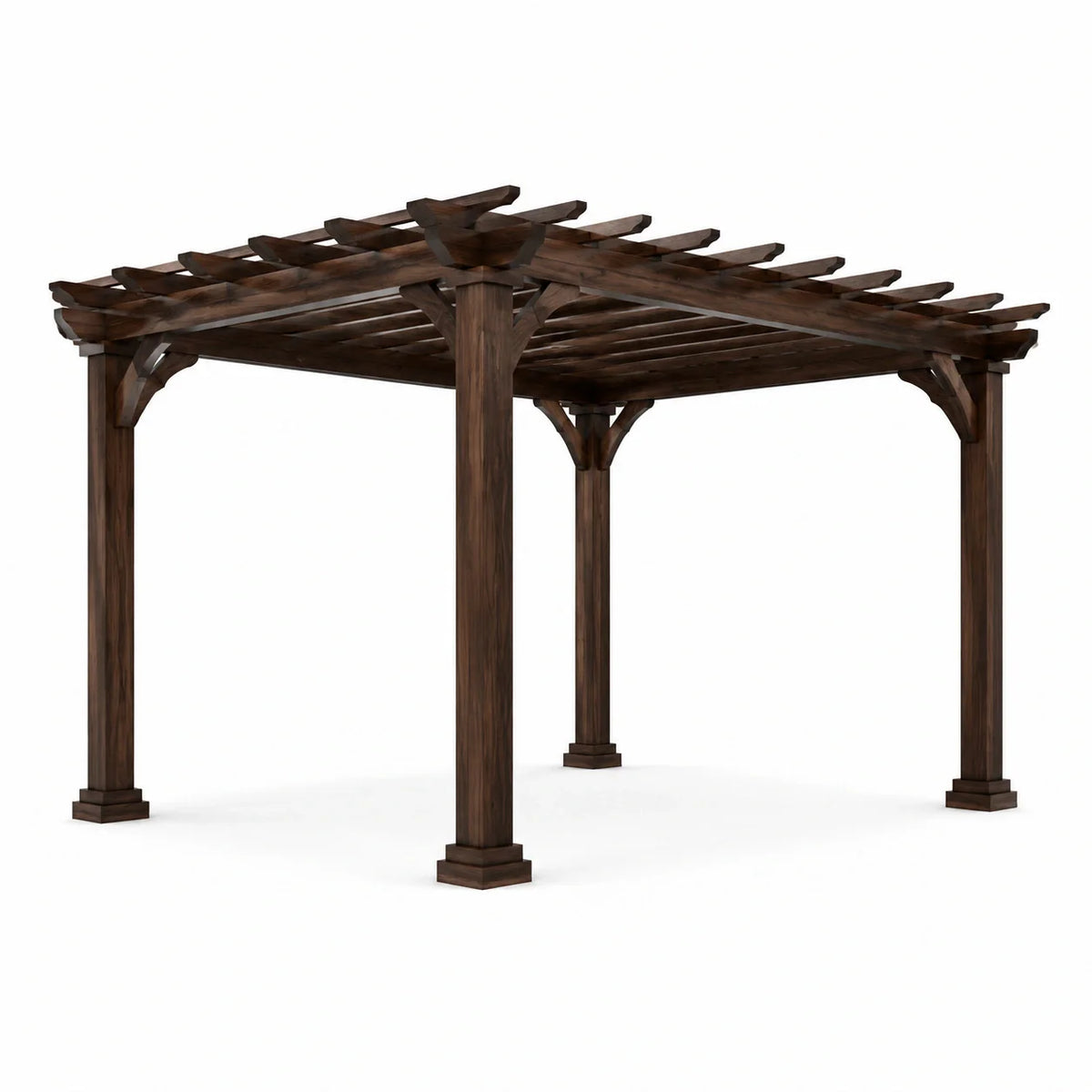 Pergola en bois massif brun 300x300 cm - 2026