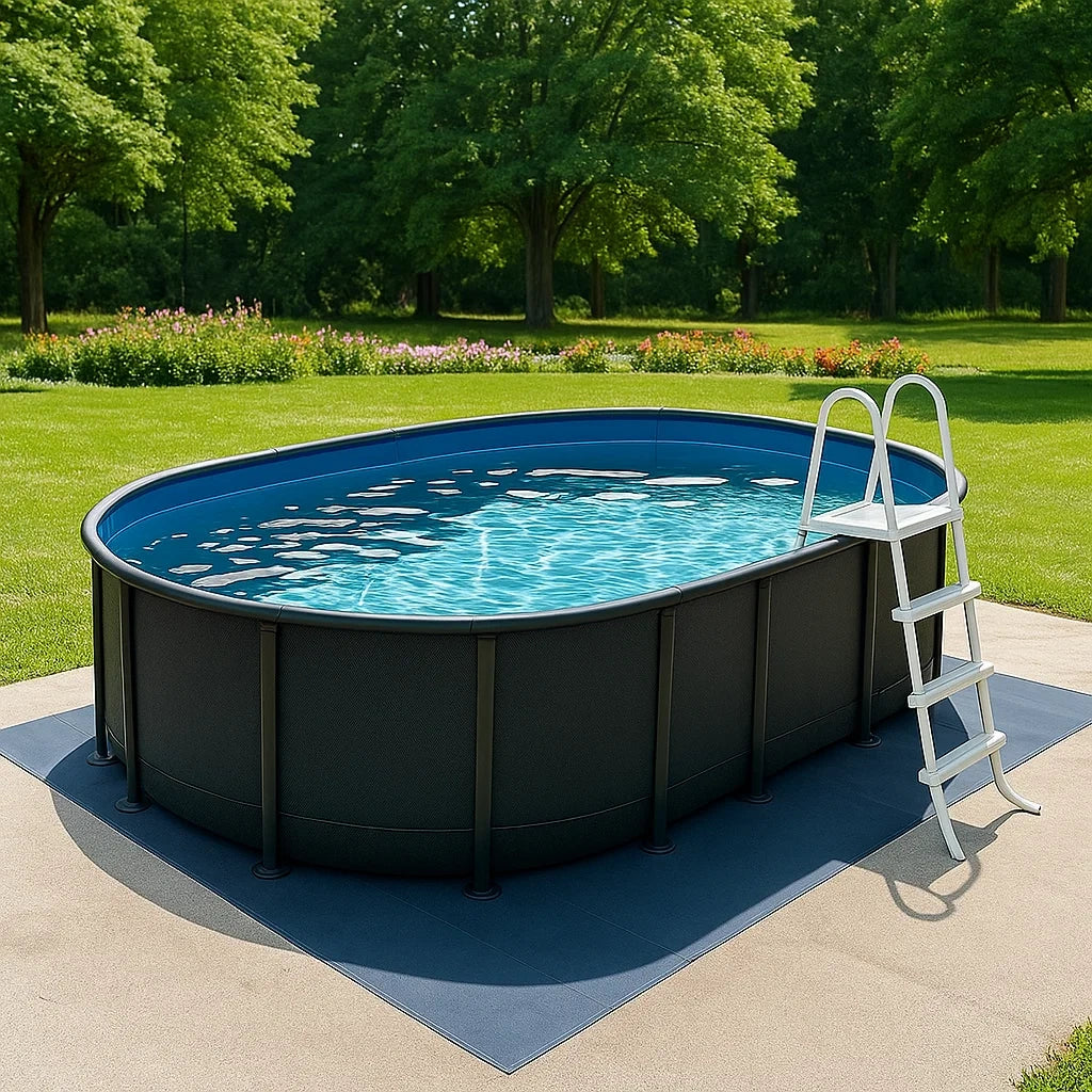 Piscine ovale en acier avec échelle 500x300x120 cm - 2026