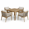 Ensemble de salle à manger en bois avec chaises en corde - 2026