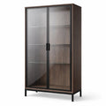 Vitrine en métal et verre trempé avec portes coulissantes - 2026