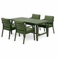 Ensemble table et chaises d'extérieur en aluminium vert - 2026