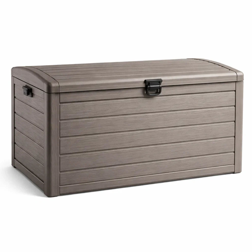 Coffre de rangement en plastique gris 120 x 56 x 64 cm - 2026