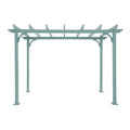 Pergola en métal vert 3 m x 3 m x 2.5 m - 2026
