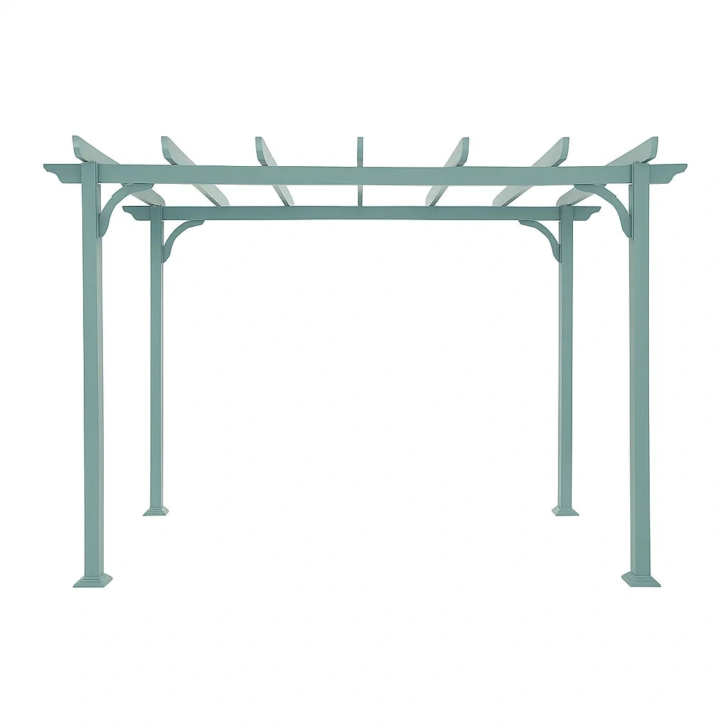 Pergola en métal vert 3 m x 3 m x 2.5 m - 2026