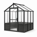 Serre en aluminium noir avec panneaux en polycarbonate - 2026