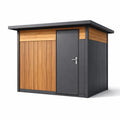 Abri de jardin en métal et bois anthracite et bois 300x200x215 cm - 2026