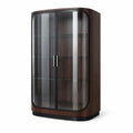 Vitrine en bois avec portes en verre - 2026