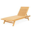 Chaise longue de jardin en bois réglable extérieur 200 cm x 70 cm x 30 cm - 2026