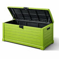 Coffre de rangement de jardin en polypropylène vert 145x60x60 cm - 2026