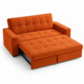 Canapé lit en tissu microfibre orange - 2026
