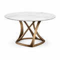 Table en marbre avec pieds en métal doré - 2026