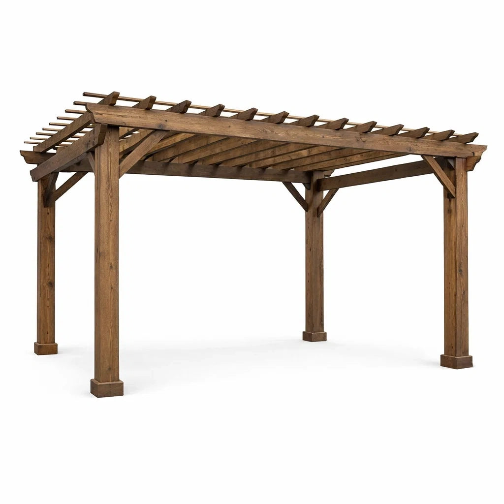 Pergola rectangulaire en bois Marron - 2026