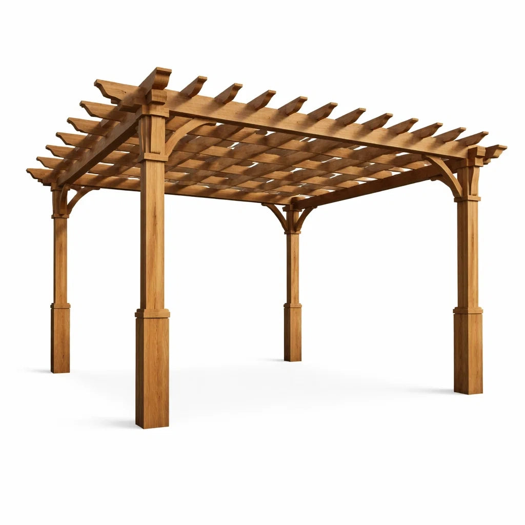 Pergola en bois de cèdre massif 300x300x240 cm - 2026
