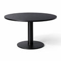 Table à manger ronde en métal noir - 2026
