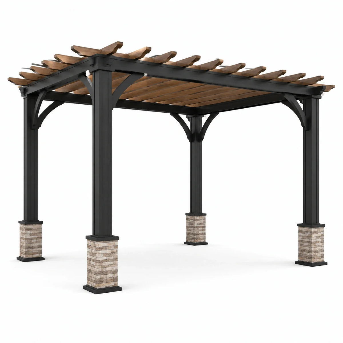 Pergola en métal et cèdre 300x300x250 cm - 2026